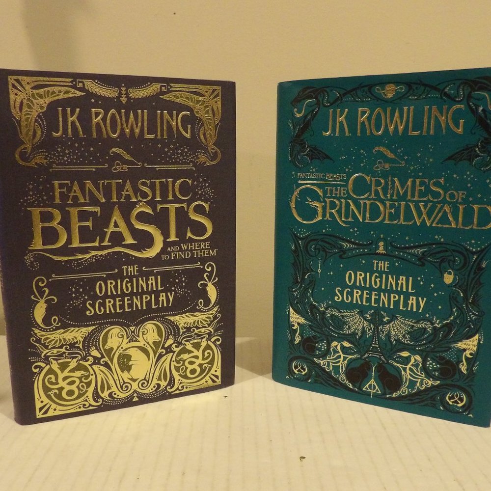 + Lot 2 JK Rowling Original Screenplay Books Fantastic Beasts Crimes Grindewald
